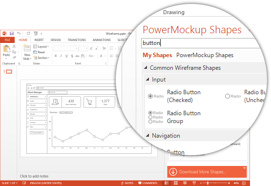 PowerMockup PowerPoint plug-in